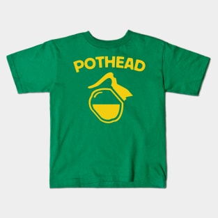 Pot Head: Funny Coffee Addiction Kids T-Shirt